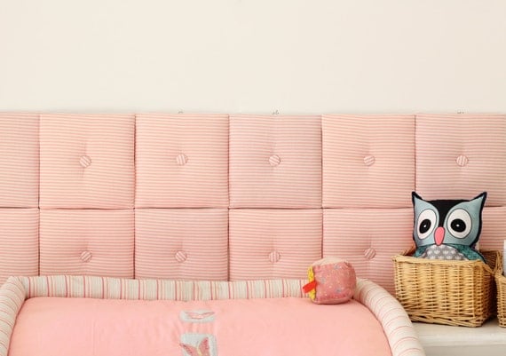 Romantic Soft Pink Headboard / Nursery Decor