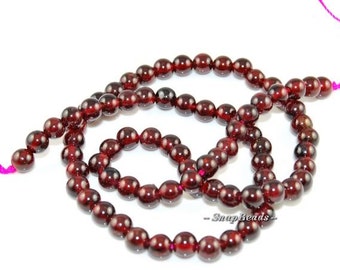 4mm Sangria Red Garnet Gemstone Smooth Round 4mm Loose Beads 16 inch Full Strand (90164676-14)