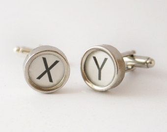 Typewriter Key Cufflinks/ Initial Cufflinks/ Initial Jewelry/ Geek Jewelry/ Personalized Cufflinks/ Mens Jewelry/ Gift for Him