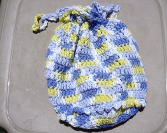 Crochet Drawstring Handbag - agift to hold a gift?