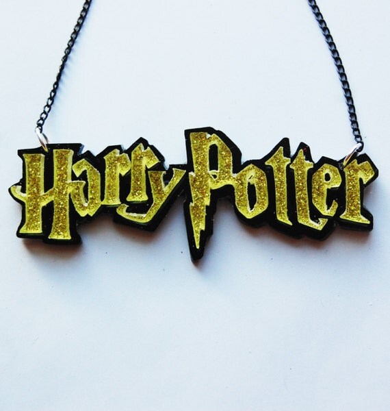 Items similar to Glittery Harry Potter necklace on Etsy