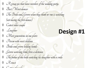 Items Similar To Wedding Photo Scavenger Hunt Cards Template On Etsy Wedding Photo Scavenger Hunt Template