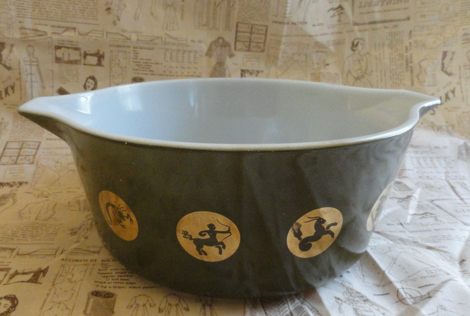 Mid Century PYREX ZODIAC CASSEROLE by VintageNestings on Etsy