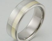 MARK II Palladium Gold Mens Titanium Wedding Band