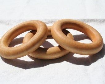 Wooden Teething Ring - Set of Three - Montessori Inspired (Pacifier)