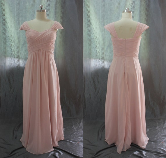 Blush Bridesmaid Dresses With Sleeves 6