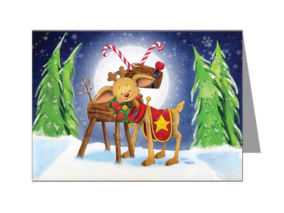 Rudy found a friend printable Christmas card Il_570xn