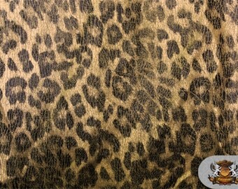 Suede VINTAGE REVERSIBLE Backing Crushed Metallic Gold Leopard Upholstery Fabric / 58" Wide / Sold The Yard