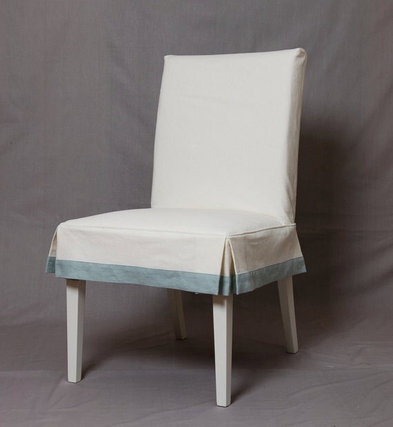 HENRIKSDAL Chair slipcover with Short Tailored Skirt and