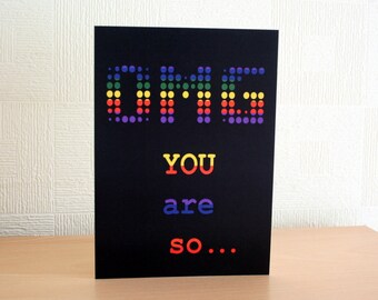 Gay birthday card - Funny Gay Birthday Card - Gay greeting card - OMG card - You're so gay card - Gay and fabulous card - LGBTQ card