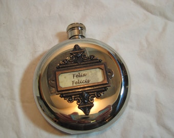 Personalized Windowed Stainless Steel Pocket Flask