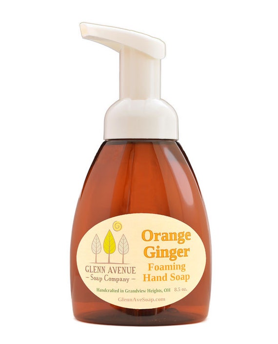 Orange Ginger Foaming Hand Soap All natural by GlennAveSoap