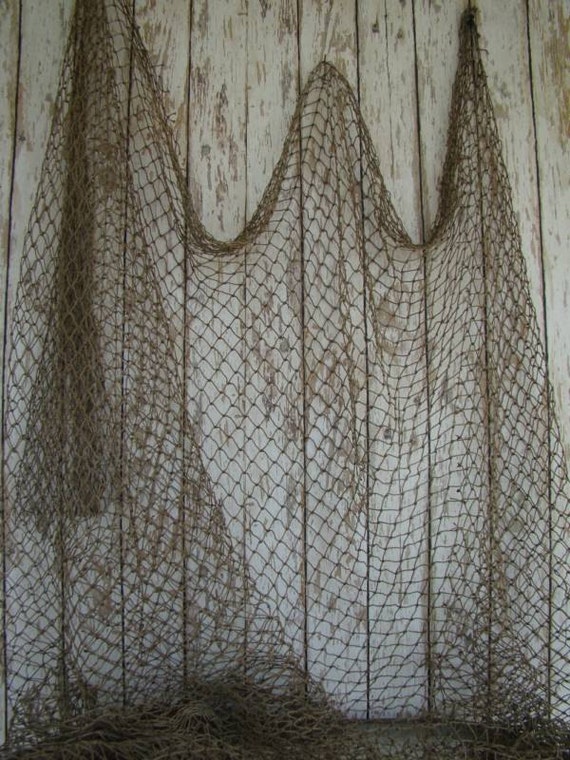 Old Used Fishing Net 5 ft x 5 ft Vintage Fish Netting