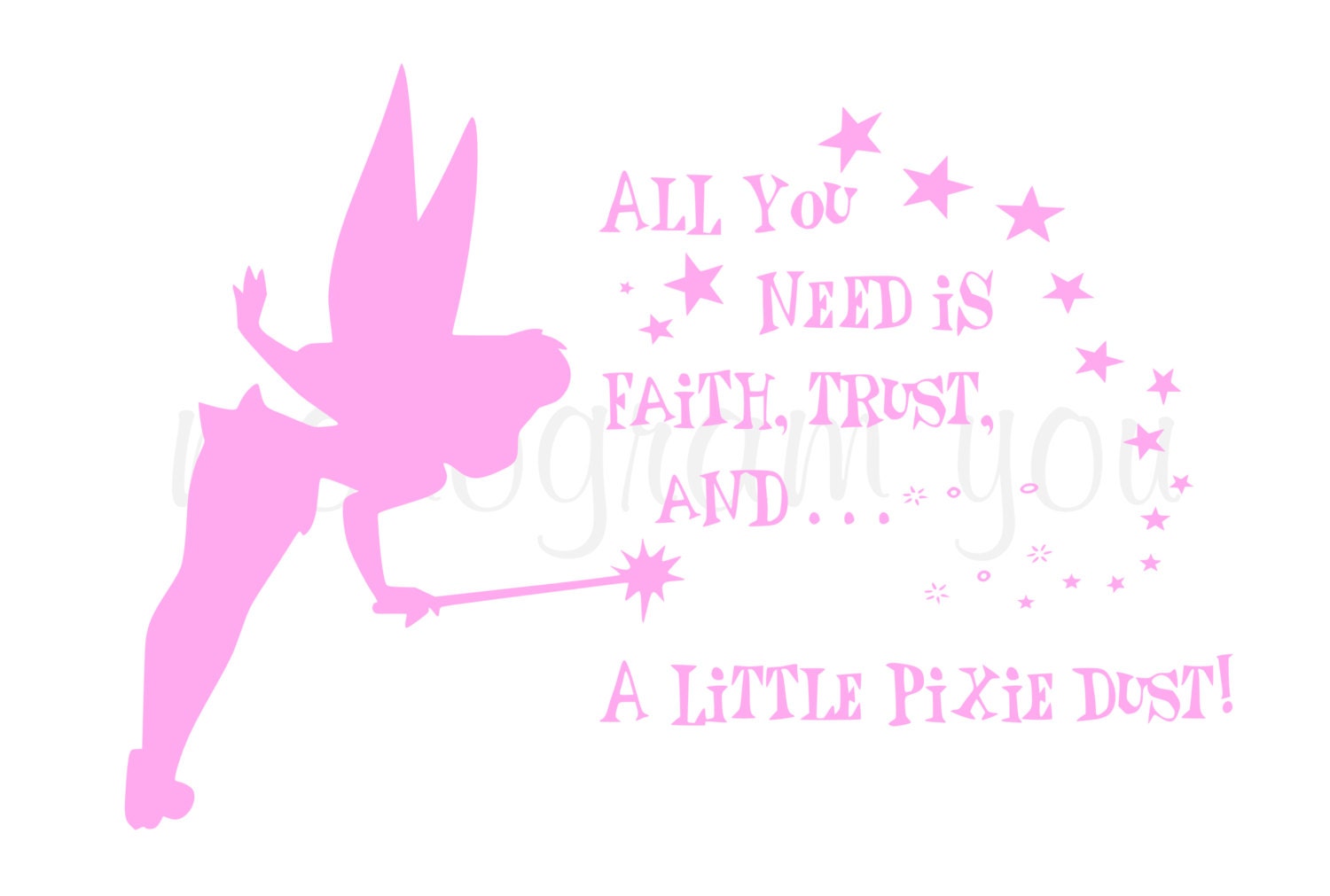 All you need is Faith Trust and a Little Pixie Dust Wall