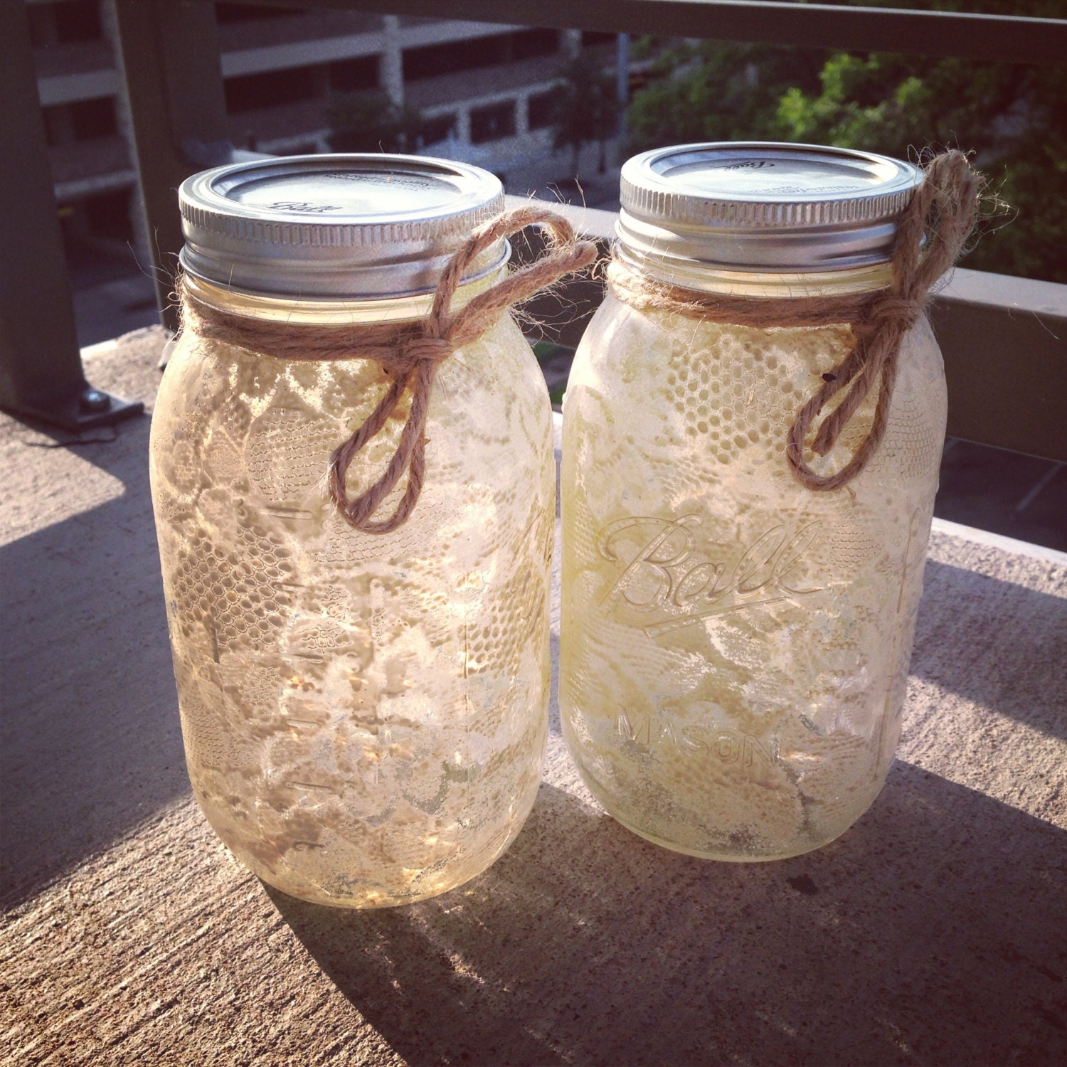 colored mason jars