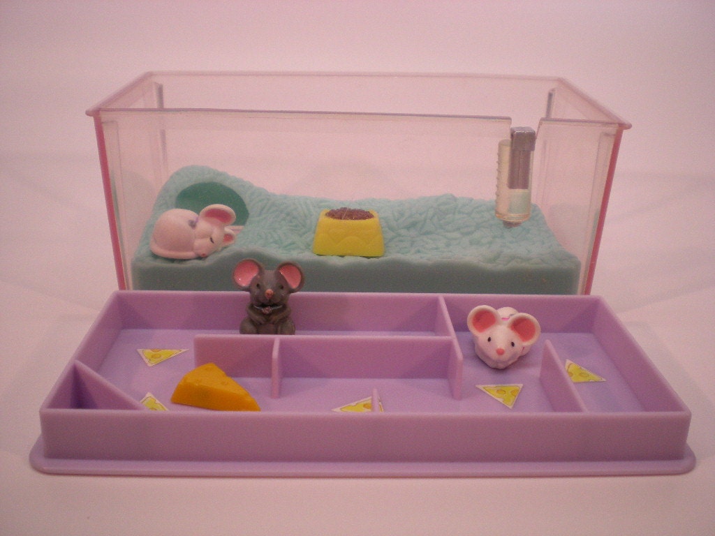 Vintage Littlest Pet Shop Marching Mice with Magic Maze 1992