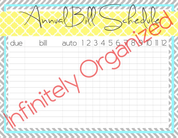 annual-bill-schedule-printable-chevron-blue-by-glamsupplyco