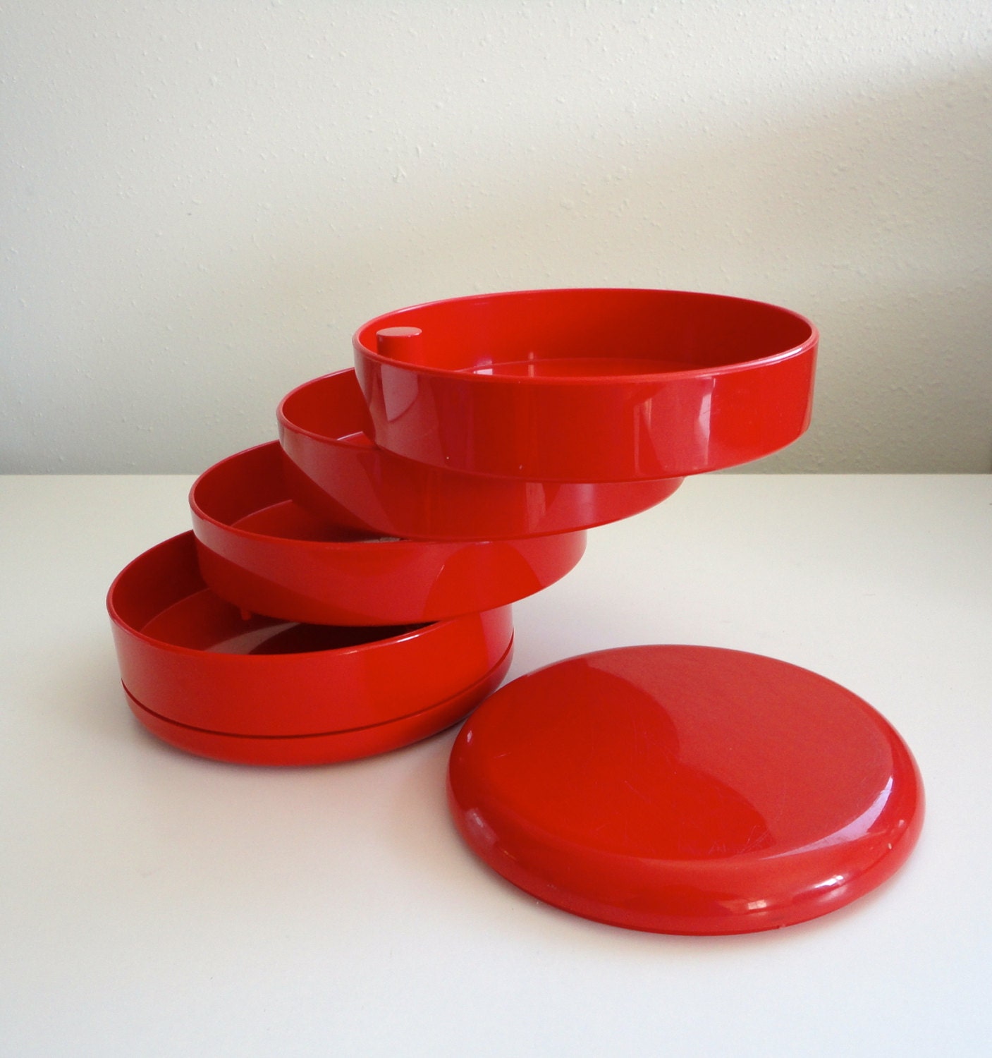 Modern InterDesign Swivel Desk or Makeup Storage Organizer In