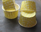 Yellow w/ White Dots Paper Nut -- Candy Dessert Cups -- Set of 12 Il_170x135