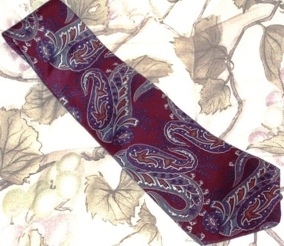 Don Loper Ties Beverly Hills Paisley Design Mens Vintage Silk