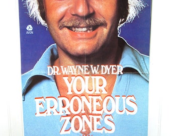 Vintage Book Advertising Poster - Your Erroneous Zones by Dr. Wayne Dyer - Self Help