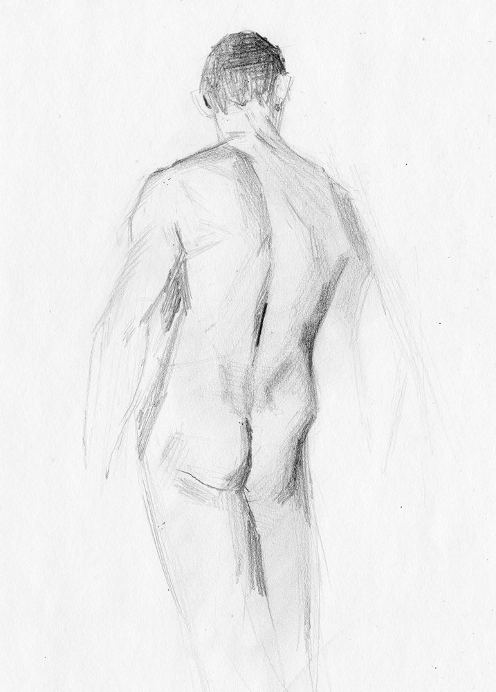 male nude figure drawing