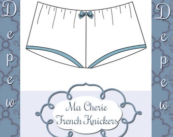 Lingerie Sewing Pattern Ladies' Ma Cherie French Knickers Depew 2018 Digital PDF Print at Home Pattern -INSTANT DOWNLOAD-