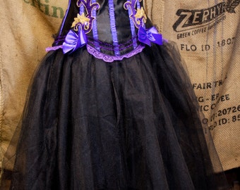 Day of the Dead Gothic Prom Dress black tulle wedding skirt