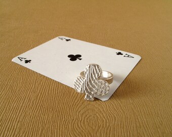Clubs Ring The Ace of Clubs Ring Sterling Silver Ring Clubs Jewelry