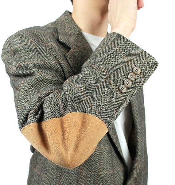 Elbow Patch Blazer 40R Vintage Professor Jacket Coat Wool