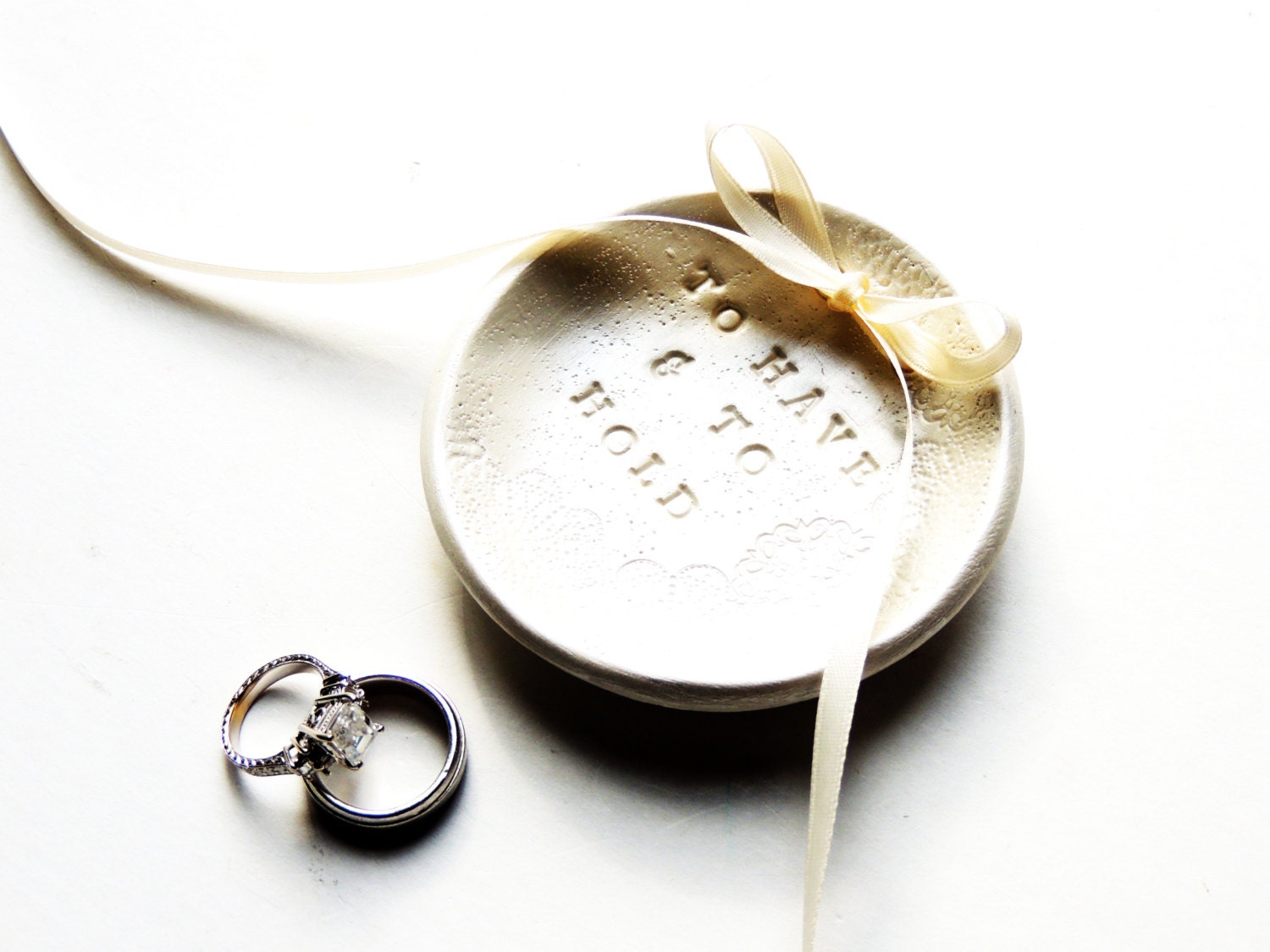 Ring Bearer Dish Bowl Wedding Ring Holder Ring by  