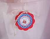 Items similar to Train Theme Favor Tags  Train Baby Shower Decorations  Gift Tags, Hang Tags 