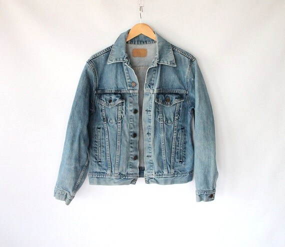 Vintage 80s Men's Classic Denim Jacket // Blue Jean Jacket