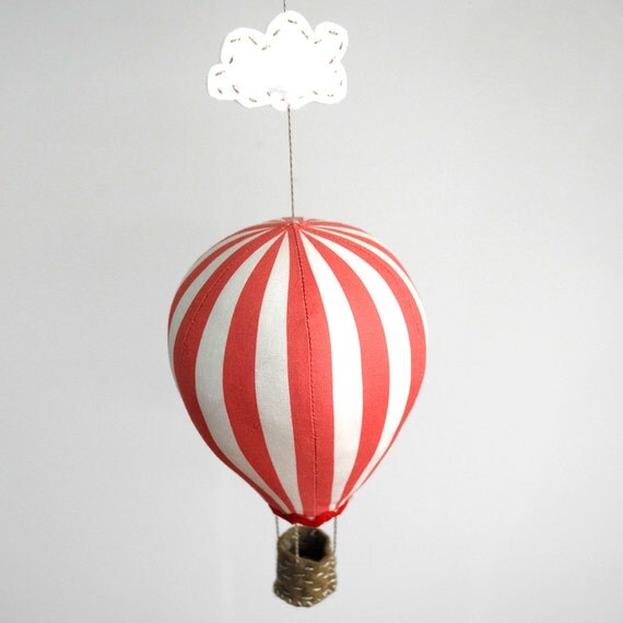 Hot Air Balloon Kit Red Stripe by CraftSchmaft on Etsy