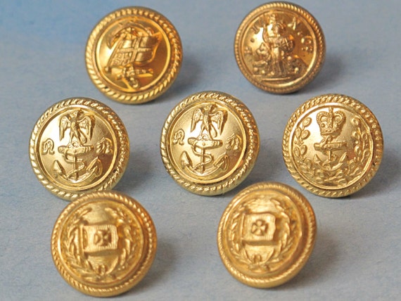 Vintage British Army Metal Buttons Set of 14 / by MilkaCervenka