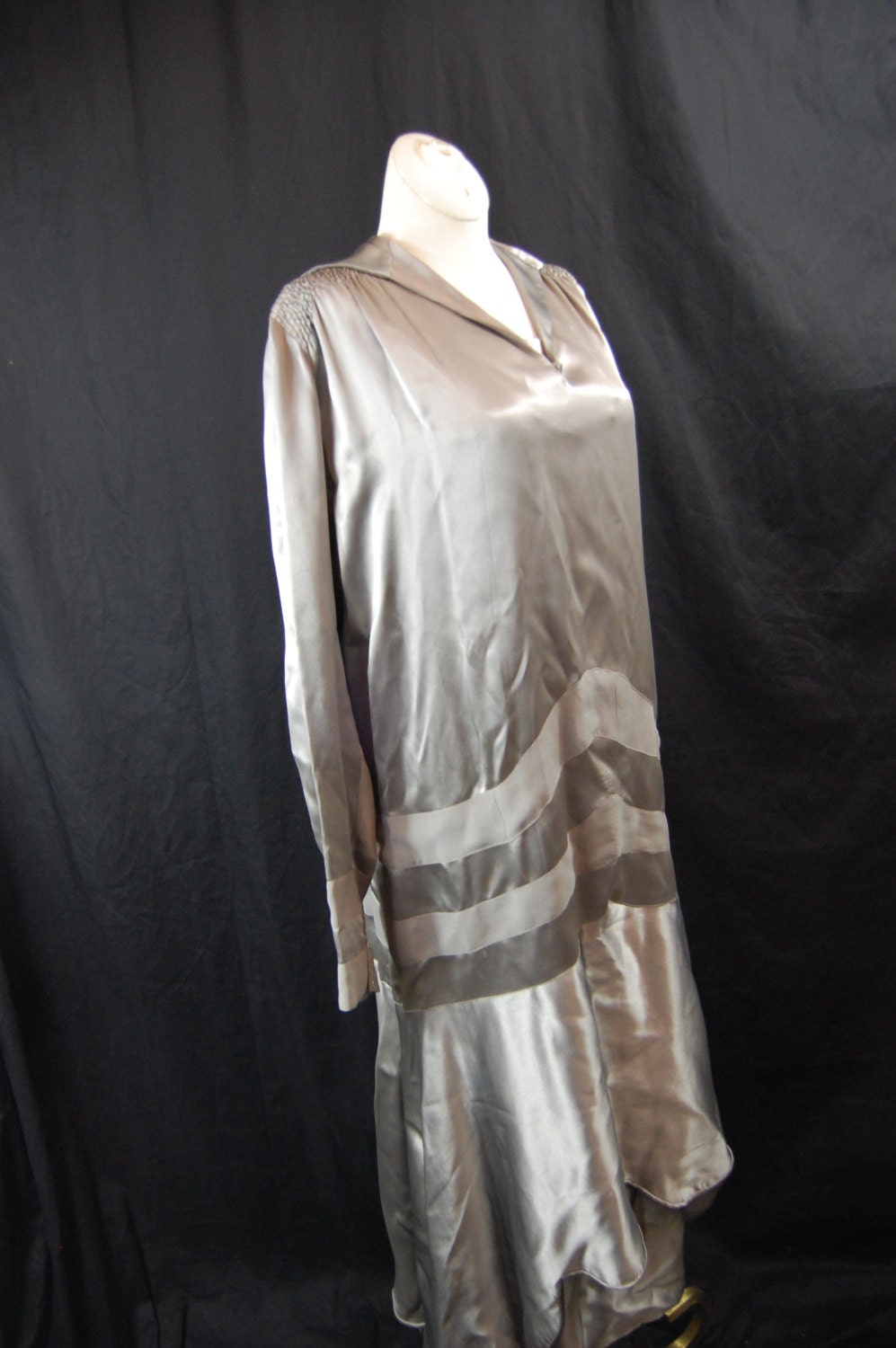 1920s Silver Flapper Dress by FrocksnFrillsVintage on Etsy