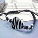Zebra Guitar Pick Hemp Bracelet