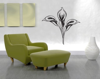 Vinyl Wall Decal Sticker Calla Lilies 1073m