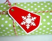 Snowflake Tags, Gift Tags Set, Set of 6 Handmade Tags A648 Il_170x135