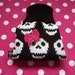 Size Large Skull Hand knitted Dog sweater/coat/clothing/jumper designed and knitted by willieratbag order now for halloween.