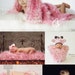 Rose Pink Baby Photography Prop Blanket. 2x2 Pink Fur Texture Newborn Photo Prop. 'Icing' Rug