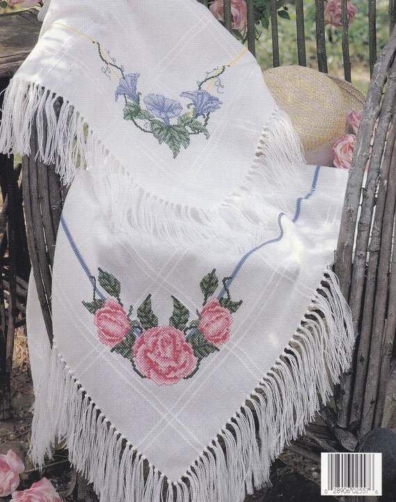 Anne Cloth Afghan Cross Stitch Patterns Floral by PaperButtercup
