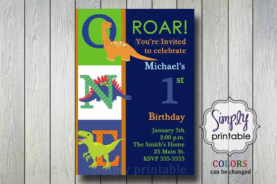 Dinosaur Birthday Party Invitation Il_570xn