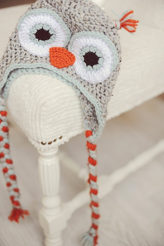 Items similar to Owl hat, toddler hat, infant hat, Crochet owl hat
