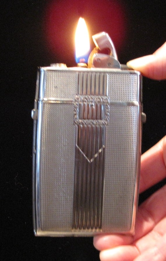 Vintage Evans Cigarette Lighter / Case Combo Works