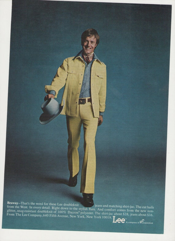 1974 Lee Brawny Men's Fashion Advertisement 70s 74 by fromjanet