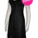 SALE - The most ELEGANT black crochet dress,party dress, v-neck dress,knee length,black dress,Mad men dress, only S, on SALE