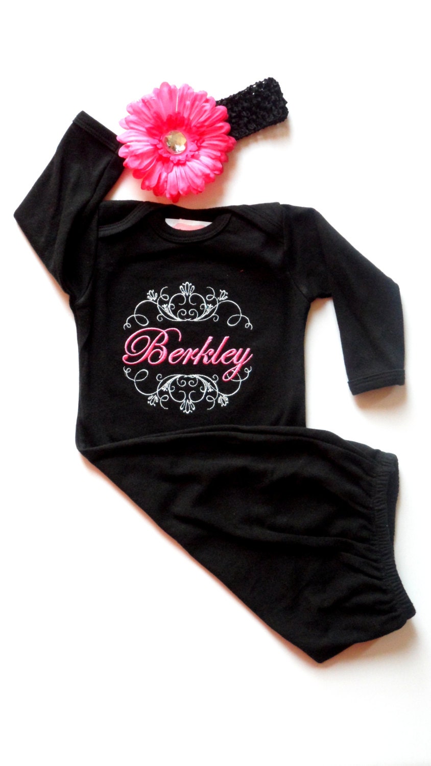 Personalized Baby Girl Clothes Newborn Girl Take Home Outfit