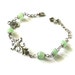 Light green jade bracelet jewelry victorian style charm connector jade stone jewelry