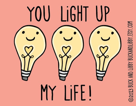 You Light Up My Life Illustration Print by Buck by BuckAndLibby
